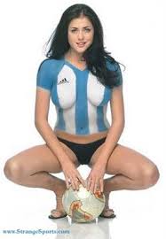 Argentina Soccer Body Painting-With Picture Sexy Woman (2)