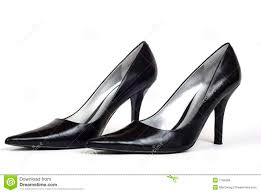 Pair Of Black Women's High-Heel Shoes Royalty Free Stock Images ...