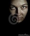 FACE AND EYES OF SPOOKY MYSTERY WOMAN IN THE DARK (click image to zoom) - face-and-eyes-of-spooky-mystery-woman-in-the-dark-thumb10649047