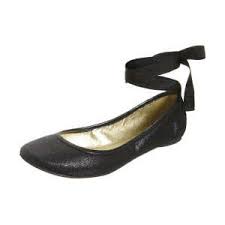 Black Ribbon Tie Ballerina. - Flats - Footwear - Miss Selfridge ...