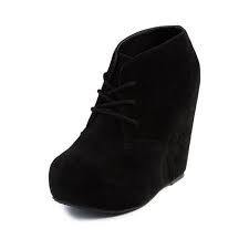 Shop for Womens Shi by Journeys Paige Lace Up Wedge in Black Black ...