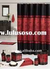 red swag double shower curtains, red swag double shower curtains ...