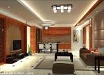White False Pop Ceiling Design And Purple Sofa Design In Living ...
