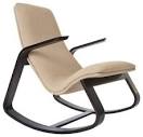 Rapid Rocker - Cocoa-Stained Maple, Light Brown Fabric - modern ...