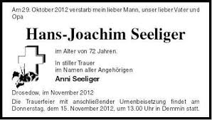 Hans-Joachim Seeliger-im Alter | Nordkurier Anzeigen - 006209344101