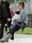 Molly Sims cherishes time with her baby Brooks during park play