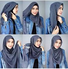 Cara memakai jilbab pashmina terbaru dan