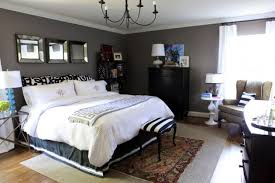 bedroom decorating painted charcoal gray walls0white bedding black ...