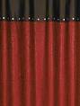 Red Cheyenne Faux Tooled Leather Shower Curtain with Rings