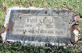 Riad Ghali. tombstone of Princess Fatheya\u0026#39;s husband and killer who died in Santa Monica on 13 July 1987. - riad-ghali-1