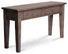 Coastal Solid Wood Console Table with Drawers - beach style - side ...