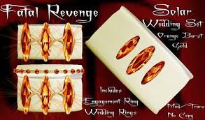 Fatal Revenge- Solar Wedding Set (Gold/Orange Burst) - FatalRevenge_SolarGoldOrangeBurst