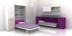 Bedroom Designs: Cool Modern Style Gray Purple Interior Teenage ...