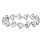 Kay - Diamond Heart Bracelet 1/8 ct tw Round-cut Sterling Silver