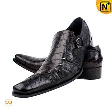Mens Designer Black Leather Dress Shoes CW701105 | CWMALLS