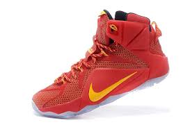 Real Cheap Lebron 13 Shoes Blood Red White Yellow Basketball Shoes ...