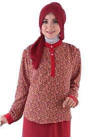 Gambar Model Baju Batik Muslim Terbaru 2015