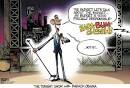 Obama Comedian in Chief - Barack Obama Cartoon