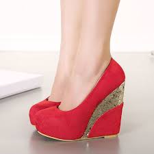 Sepatu Wedges Merah-Beli Murah Sepatu Wedges Merah lots from China ...