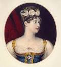 1814-1816 Princess Charlotte of Wales wearing a lace modesty piece.