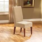 Sure Fit Slipcovers Stretch Pique Short Dining Room Chair Cover Cream