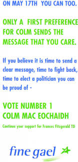 Colm Mac Eochaidh -Fine Gael 2002 Dublin South East October 16, 2009 - maceochaidh1