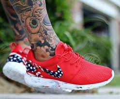 Shoes: roshes, roshe runs, american flag, running shoes, red shoes ...