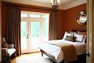 Contemporary Bedroom with Orange Wall - Home Interior Design - 30650
