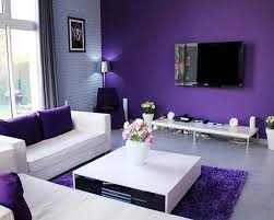 purple decor | White purple living room decor design ideas ...