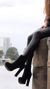 Shoes: ankle boots, boots, booties, black shoes, high heels, high ...