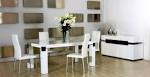 Decoration: Simple Modern Wooden Square Dining Table, white gloss ...