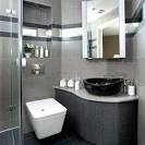 Grey bathroom - Sleek Grey Bathroom Makeover See This Sleek Grey ...