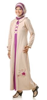 Busana Muslim Wanita (Gamis) Mutif Model 38 Krem - Lanjar