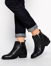Dune Pippie Black Pointed Flat Ankle Boots | Where to buy & how to ...