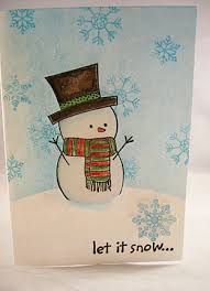 snowman Christmas cards I