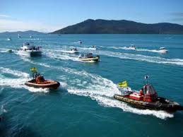 A flotilla of 60 vessels