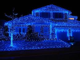 blue christmas lights
