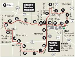 Map: Houston Marathon, Half