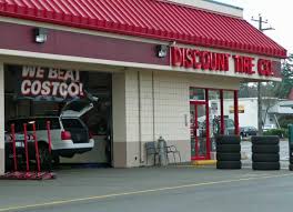 Wide shot of Discount Tire.