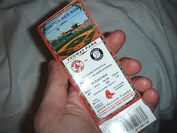 A ticket to a Red Sox game.