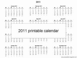 2011 printable calendar