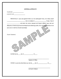 affidavit sample