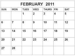 Blank Calendar February 2011