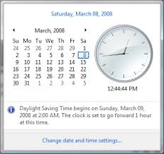 In 2009, daylight time begins