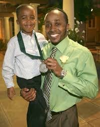 Brandon Jackson with son