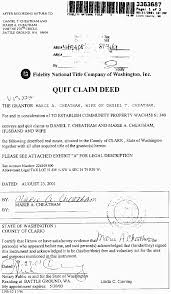 quit claim deed sample