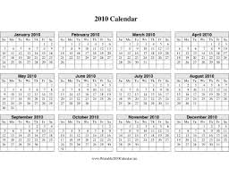 printable calendar 2010