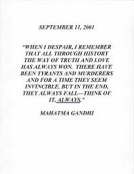 9/11/01] Quote by Mahatma