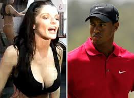 Joslyn James and Tiger Woods