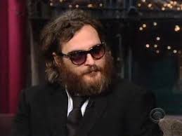 bearded Joaquin Phoenix on The